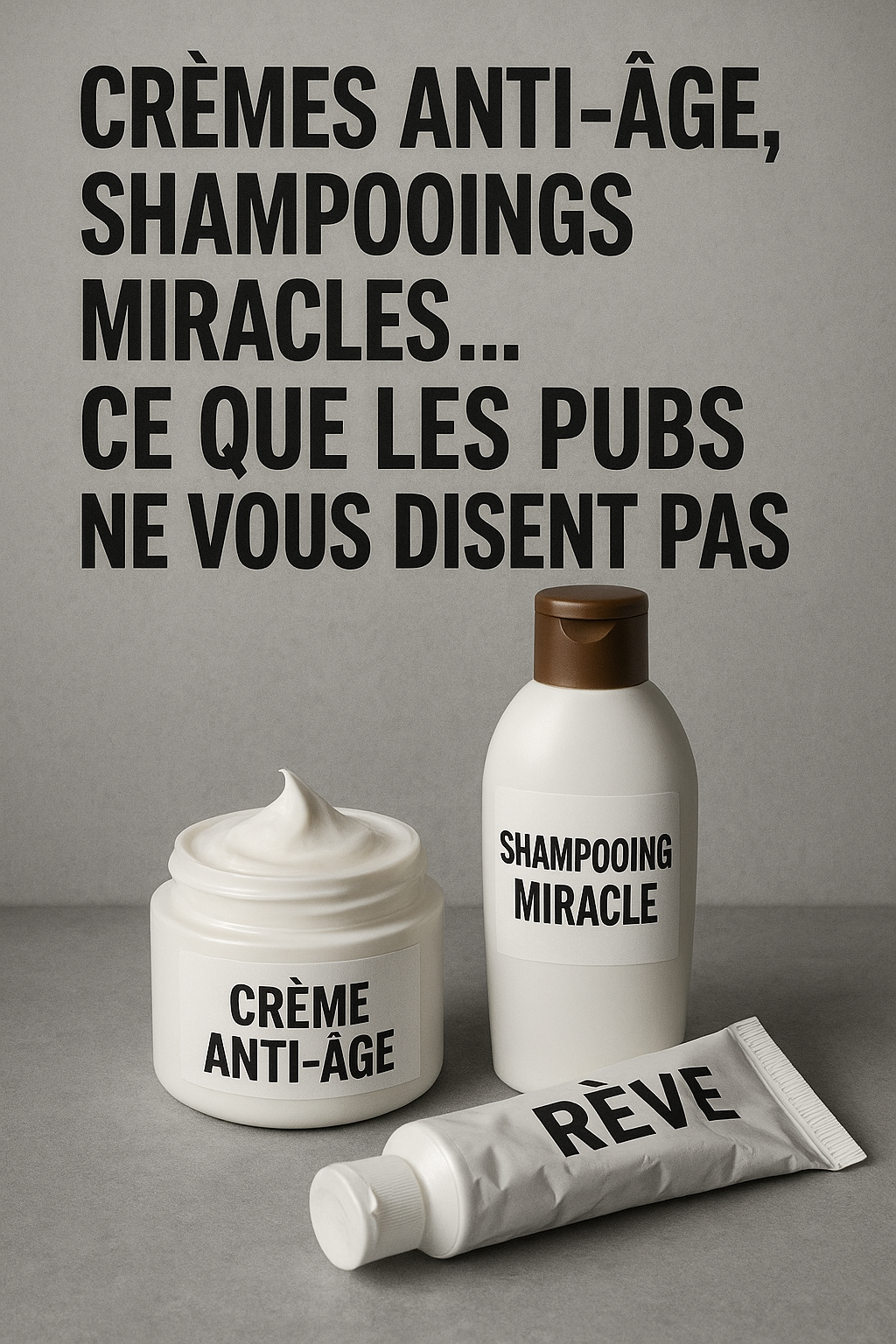 Crèmes anti-âge, shampoings miracles… Ce que les pubs ne vous disent pas.
